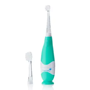 Electric children's toothbrush BrushBaby BabySonic, turquoise, battery AAA, 2 min timer, 1 brush head