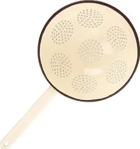 Colander ORION Retro metal, 22 cm diameter — kitchen strainer, stainless-look perforated bowl