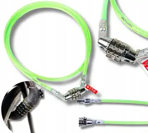 Cable bike lock Black & Decker P005K with combination lock, flexible steel cable security