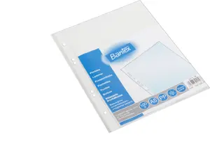 Document sleeves Bantex A5 transparent plastic pockets for documents (crystal) — pack