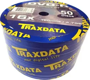 DVD-R discs Traxdata 4.7 GB 16x 50-pack TRD50S- for single-layer recordable discs