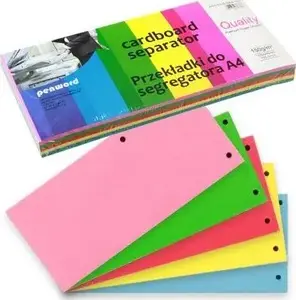 Ring Binder Dividers Penword DC105 — 100 pcs, 5 colors