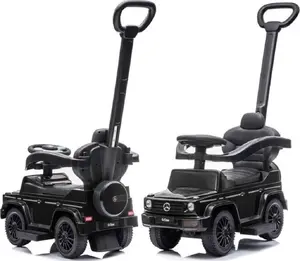 Ride-on Walker Pusher Enero Mercedes-Benz Black — toddler push toy, four wheels, handle for guiding