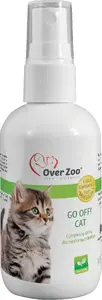 Pretputekļu aerosols OVERZOO GO OFF CAT 100 ml — atbaidītājs kaķiem iekštelpām un ārtelpām