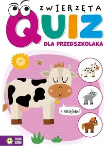 Детская викторина-книга Zielona Sowa Quiz dla przedszkolaka Zwierzęta — Zielona Sowa, 94186 (вопросы по животным для дошкольников)