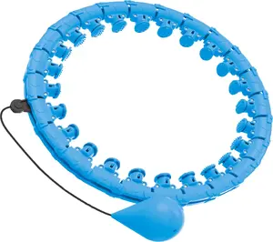 Weighted Fitness Hula Hoop Rebel Smart 50 cm with Massage Nodes, blue
