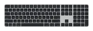 Keyboard Apple Magic MXK83LB-A — Wired USB and Bluetooth QWERTY, US English, Black, Fingerprint reader