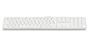 Keyboard LMP KB-1243 — Full-size USB wired Portuguese layout, 110 keys, silver