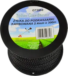 Леска для триммера GEKO G73958 карбованная 2,4 мм × 300 м для травокосилок