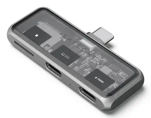 Laptop dock Satechi ST-HXRSDM — USB 3.2 Gen 2 Type-C docking with 100W PD, MicroSD reader, grey