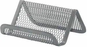 Office set Q-Connect KF04729 — metal silver desktop organizer and accessories