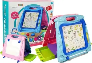LEANToys double-sided drawing board with markers and magnets – model 7003