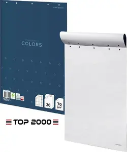 Flipchart paper block TOP-2000 Colors 64x90 cm grid 20 sheets
