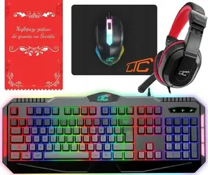 Gaming computer set No name LXKM206 — mouse, keyboard, mousepad, headset