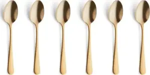 Dessert Spoons Amefa 1410 Trend Gold set of 6 – Amefa stainless flatware, 6-piece dessert spoon set