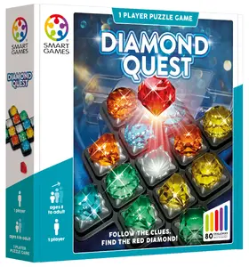 Board Puzzle Game Iuvi SmartGames Diamond Quest — single-player logic puzzles, recommended age 10+