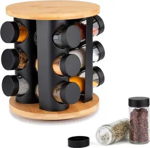 Rotating Spice Rack Elitehoff E-8252 — 12 Containers, Countertop Organizer