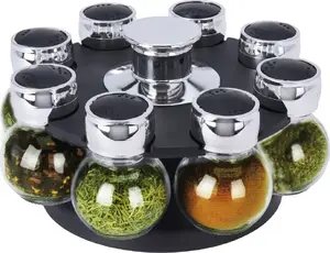 Spice Rack Stand Excellent Houseware model 153506 — 8-container rotating spice organizer