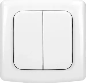 Wall-mounted double smart switch ORNO OR-SH-1751 with radio transmitter