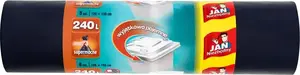 Мешки для мусора JAN Niezbędny LD чёрные 240 л, 8 шт.