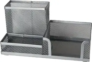 Desk Organizer Mesh Silver — Titanum model 397834, metal mesh pen and accessory holder