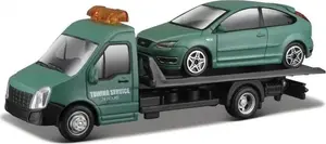 Die-cast model car Bburago Ford Focus ST Street Fire Transport W 1:43 scale, dull finish