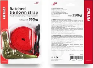 Pārvadāšanas siksna Amio 350 kg, 5 m ar spriegotāju (BELT-01)