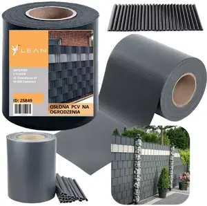 Лента для ограждений Lean 19x35 м с UV‑защитой, 20 клипс, серая, 450 г/м