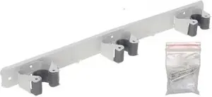 Wall-mounted 3-broom Holder No name KOO000115 — 3 slots, space-saving wall hanger for brooms and mops