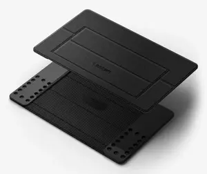 Laptop stand Spigen Slim Fold LD201‑S1 — Black PU, 224×135×4 mm