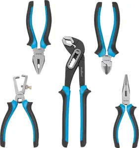 Pliers and Combination Pliers Set 5 pcs, Rebel Tools RB-1012