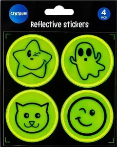 Reflective Sticker Set 4 pcs, Centrum — high-visibility adhesive decals for safety