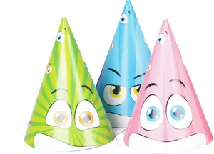 Arpex Czapeczki op.6szt. Mix wzorów (K9567) - Arpex ARPE1184, set of 6 patterned party caps