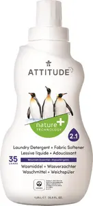Veļas mazgāšanas līdzeklis un mīkstinātājs 2‑in‑1 Attitude Mountain Essentials 1040 ml (35 mazgāšanas)