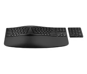 Keyboard HP 960 Ergonomic Wireless Keyboard — Full-size, RF Wireless + Bluetooth, Membrane, Black