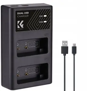 Dual USB Charger for Canon LP‑E17 Batteries K&F SB10066 — for EOS RP / M3 / M5 / M6 / 77D / 800D