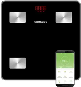 Электронные напольные весы Concept Solution VO4001 — прямоугольные, ёмкость 180 кг, точность 100 г, LED, чёрные