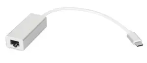Iekšējā Ethernet tīkla karte Cabletech KOM0994 — USB Type‑C pieslēgvieta, 1000 Mbit/s, IEEE 802.3/u/ab, pelēki/balta