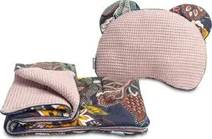 Набор для коляски Sensillo KOMPLET DO WÓZKA WAFEL BOHO BRUDNY RÓŻ — постель и аксессуары для коляски