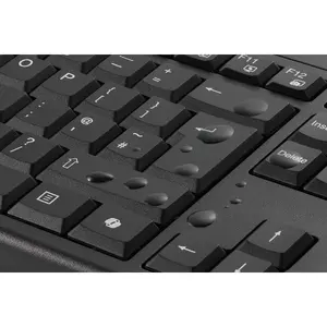 Keyboard and Mouse Set KENSINGTON K75560PN — Full-size wireless keyboard (RF & Bluetooth), membrane keys, QWERTY, black, includes mouse