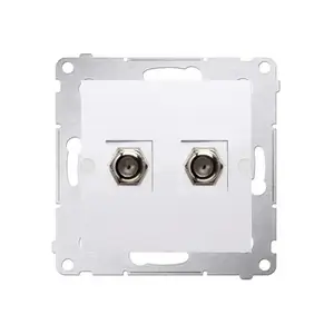 Розетка Kontakt-Simon DASF2.01/11 белая, пластик, IP20, 75×75×36 мм