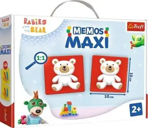 Memory matching game TREFL Memos Maxi — Bobaski i Miś, large-format cards, for children