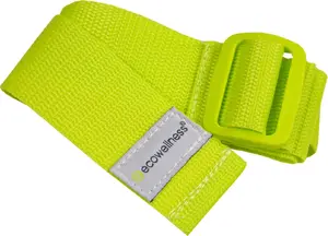 Yoga Strap green — body sculpture QB 625, adjustable length fabric strap for stretching and alignment