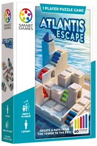 Board puzzle game Iuvi SmartGames Atlantis Escape — single-player logic game, ages 8–99, ABS, multicolour