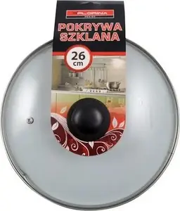 Glass Lid SKK 26 cm – SKK FLORINA-PO-100-26, tempered glass, stainless-steel rim
