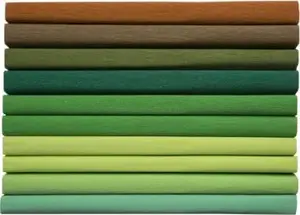 Crepe Paper Rolls Happy Color 25 x 200 cm, green tones, pack of 10 (198552)