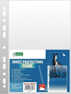 Laminating Pouch D.Rect A4 45 micron clear 100 pcs (348778)