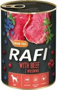 Wet Dog Food RAFI PIES pâté 800 g — Beef with Blueberry and Cranberry