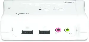 KVM-переключатель TRENDNET TK-209K — 2-портовый USB KVM с VGA, 2048×1536, кабели 1.2 м
