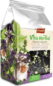 Augu papildbarība grauzējiem un trušiem Vitapol Vita Herbal, rozesmalvas (malva) zieds 15 g